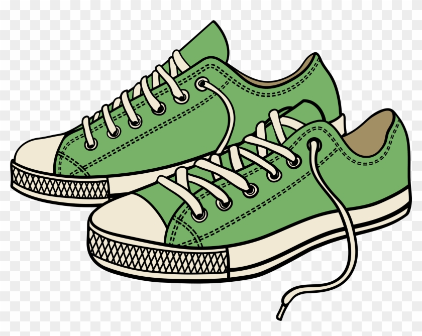 Green Sneakers Png Clipart - Cartoon Pair Of Shoes Transparent Png