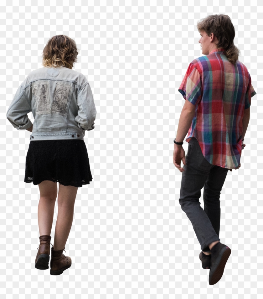 Hipsterswalkingback - Person Back Walking Png Clipart #356981