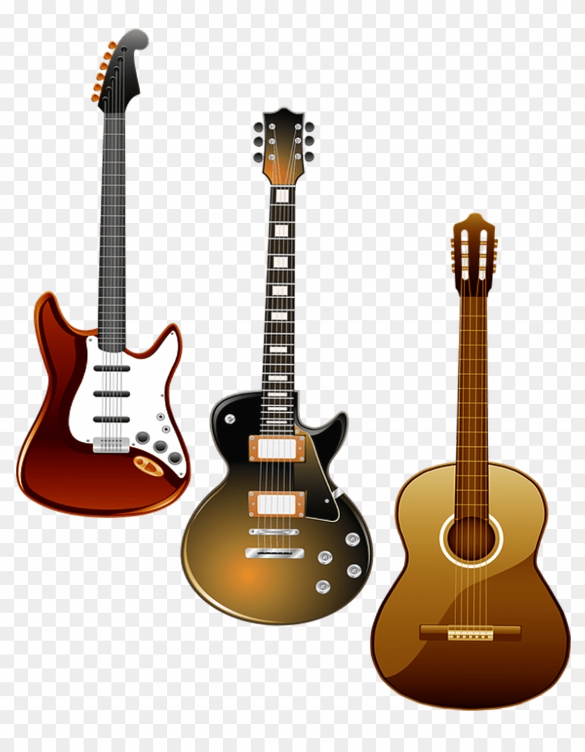 Guitars No Background Png Image Music Png Images - Acoustic And Electric Guitar Clipart Transparent Png