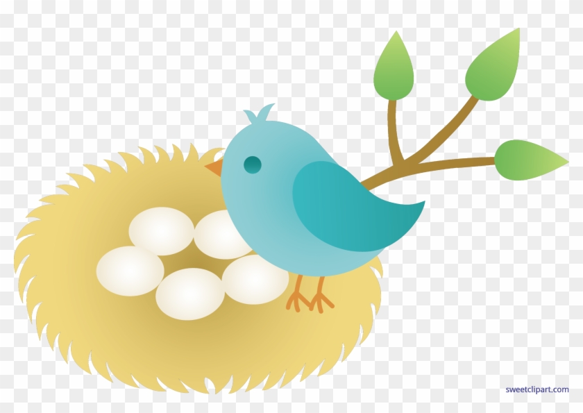 Unconditional Bird Nest Cartoon With Eggs Clip Art - Animated Bird In Nest - Png Download #357199