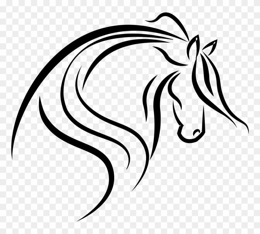 Horse Head Outline Png Clipart #358061