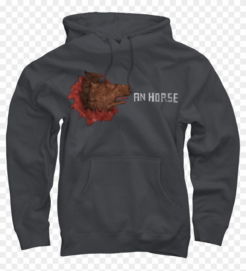 Horse Head Hoodie Charcoal $40 - Simple Plan Hoodie Clipart