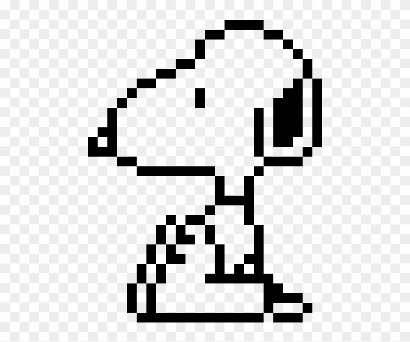 Snoopy - Minecraft Punisher Pixel Art Clipart