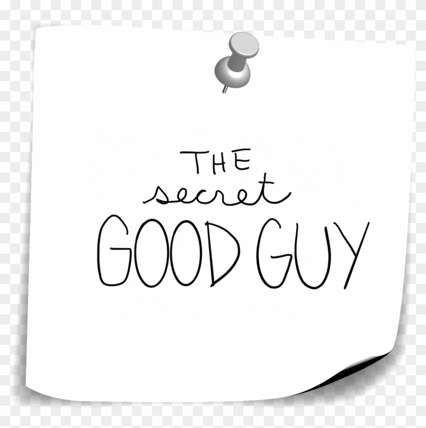 Secret Good Guy Pin - Calligraphy Clipart #358180