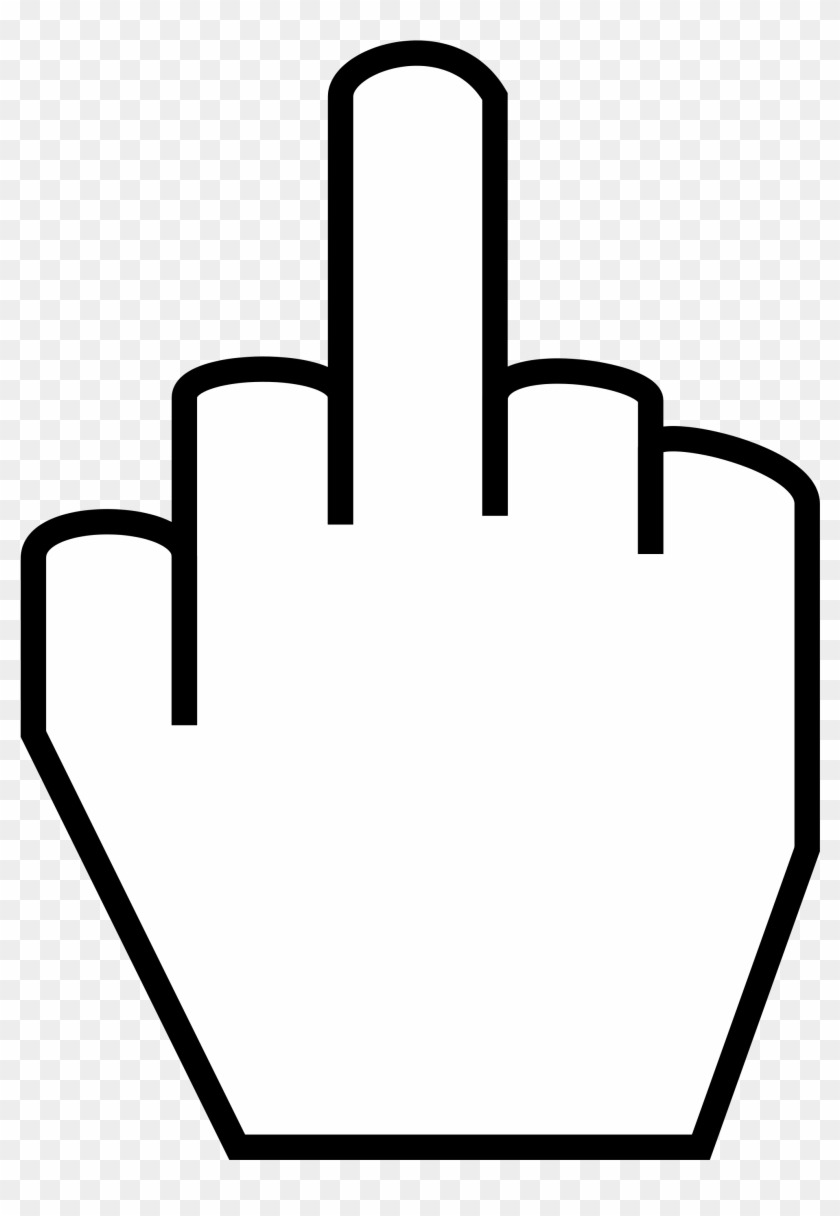 Open - Middle Finger Emoji Drawing Clipart #358210