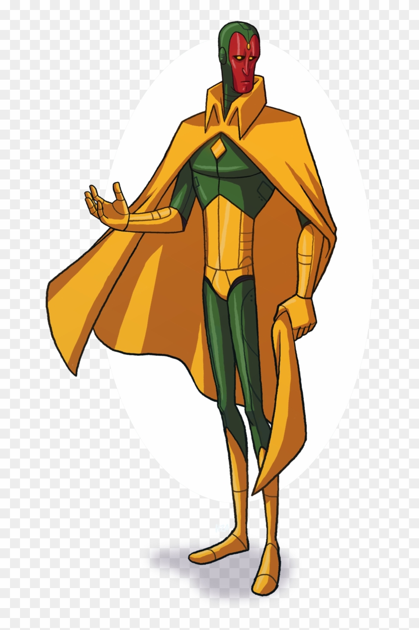 Vision Marvel By H2a Scarlet Witch, Avengers, Superhero, - Vision Marvel Cartoon Png Hd Clipart