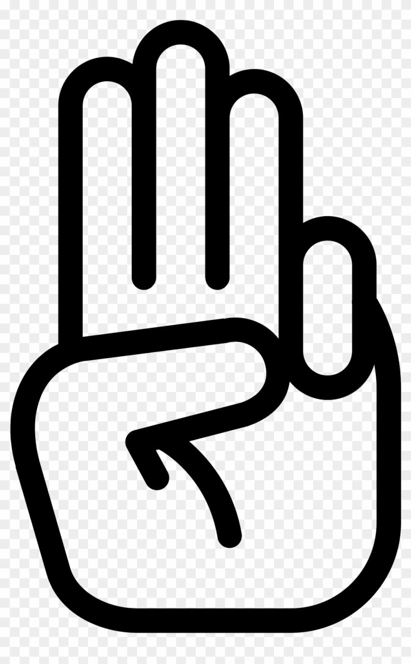 Finger Vector - Peace Hand Sign Png Clipart