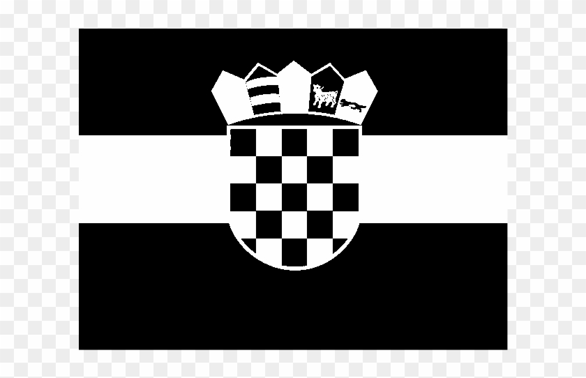 Flag Of Croatia Logo Black And White - Croatia Flag Clipart