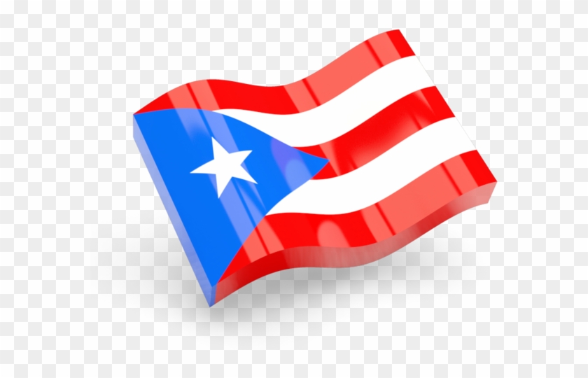Illustration Of Flag Of Puerto Rico - Puerto Rico Flag Icon Png Clipart
