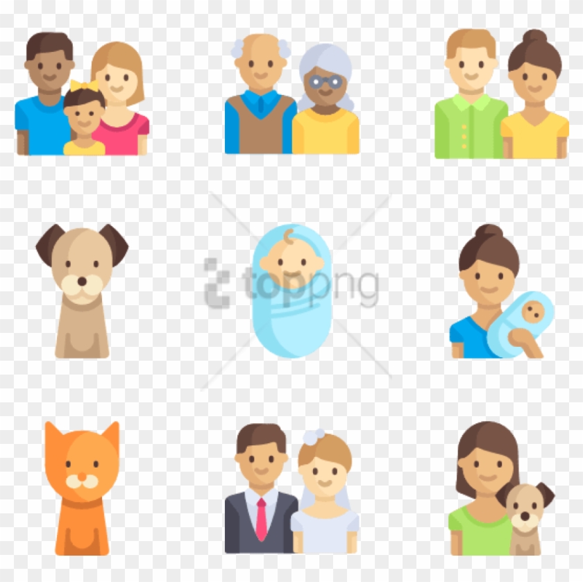 Free Png Family - Family Flat Icon Png Clipart #3500603