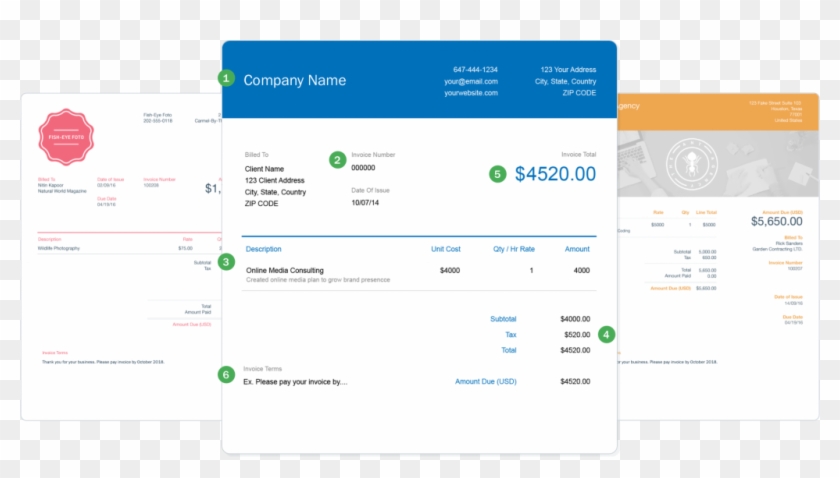 Work Receipt Template 2018 Invoice Templates Freshbooks Template Clipart 3500728 Pikpng