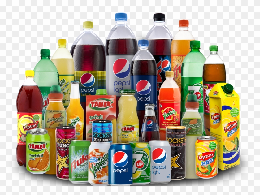 Gemar Minum Air Dingin & Soda - Cold Drinks And Chips Clipart #3500953