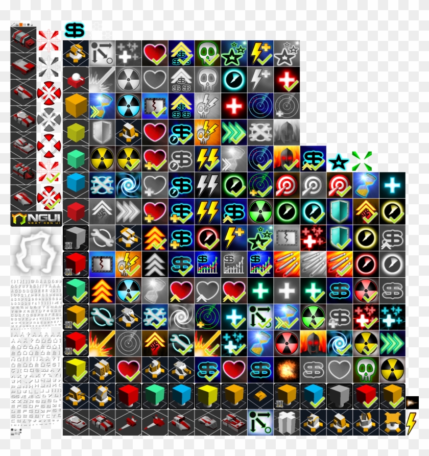 Add Media Report Rss Icons Used In Tower Defense - Sci Fi Game Icons Clipart