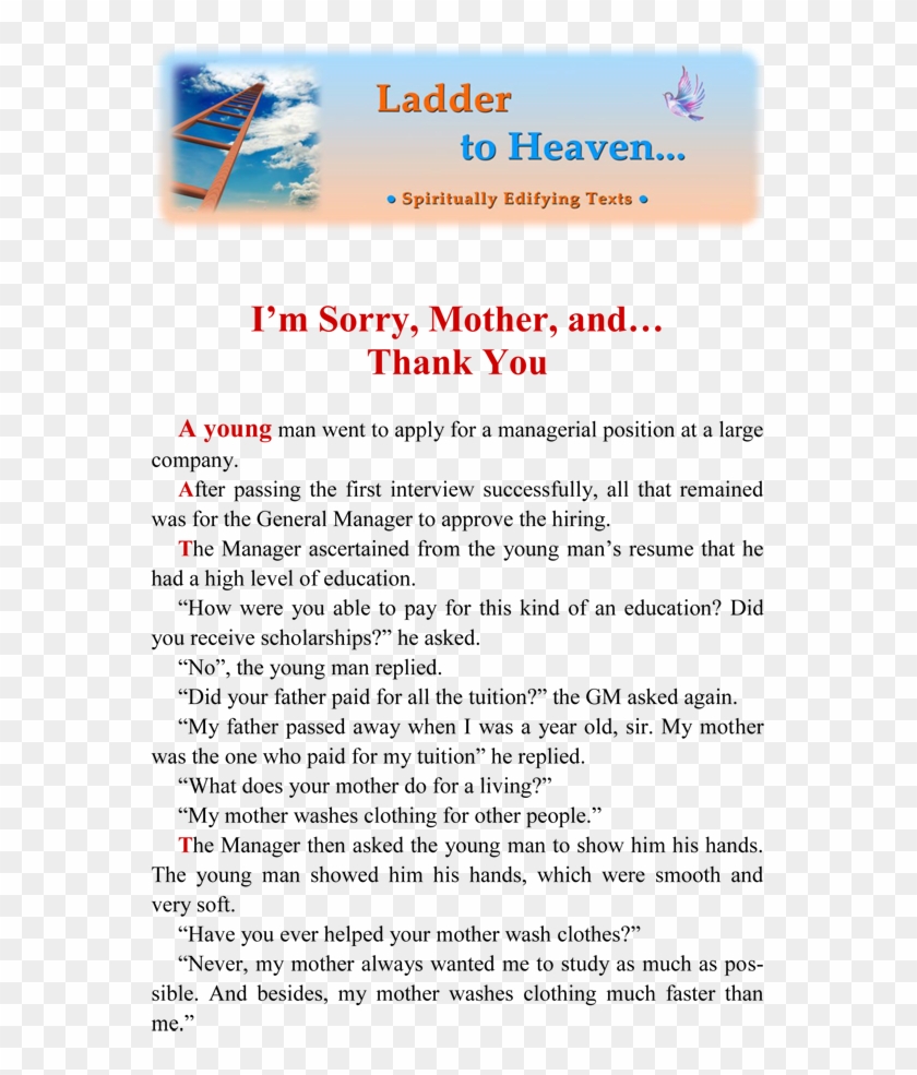 I'm Sorry, Mother, And - Thank You Mom And I M Sorry Clipart #3501750