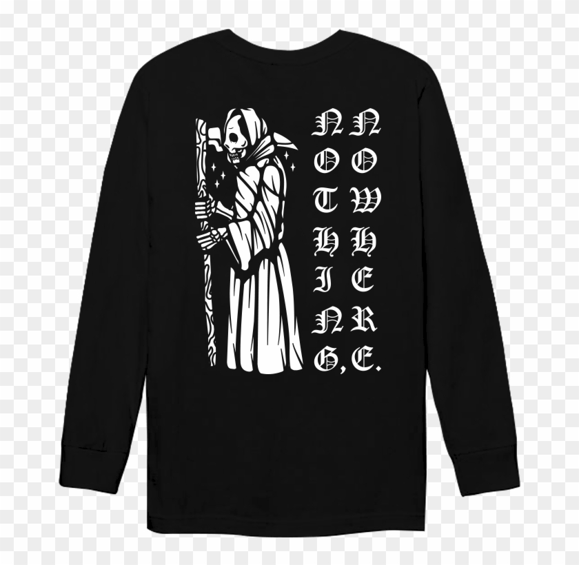 I'm Sorry I'm Trying Longsleeve - Nothing Nowhere Reaper Hoodie Clipart #3502395