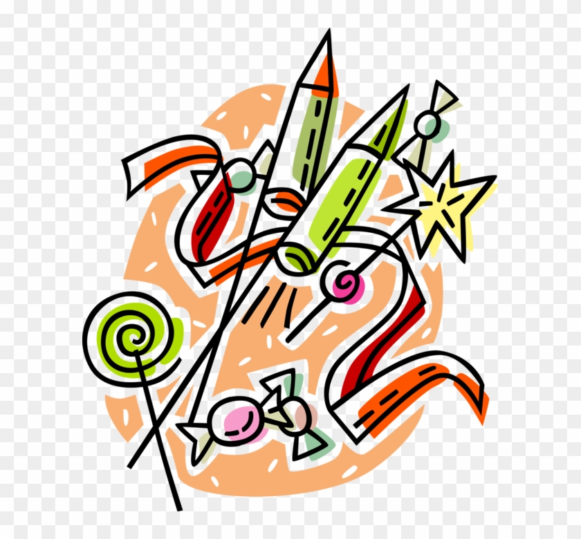 Vector Illustration Of Independence Day 4th Fourth - Fête De Village Clipart #3503137