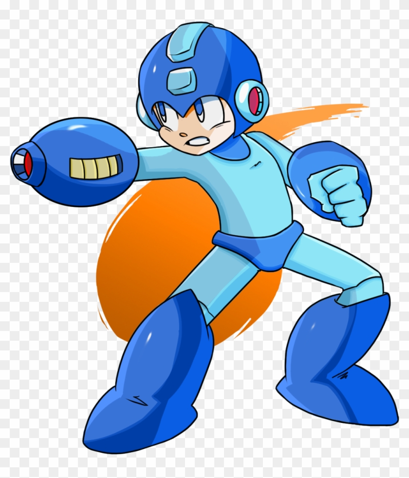 Megaman Drawing Gangster - Cartoon Clipart