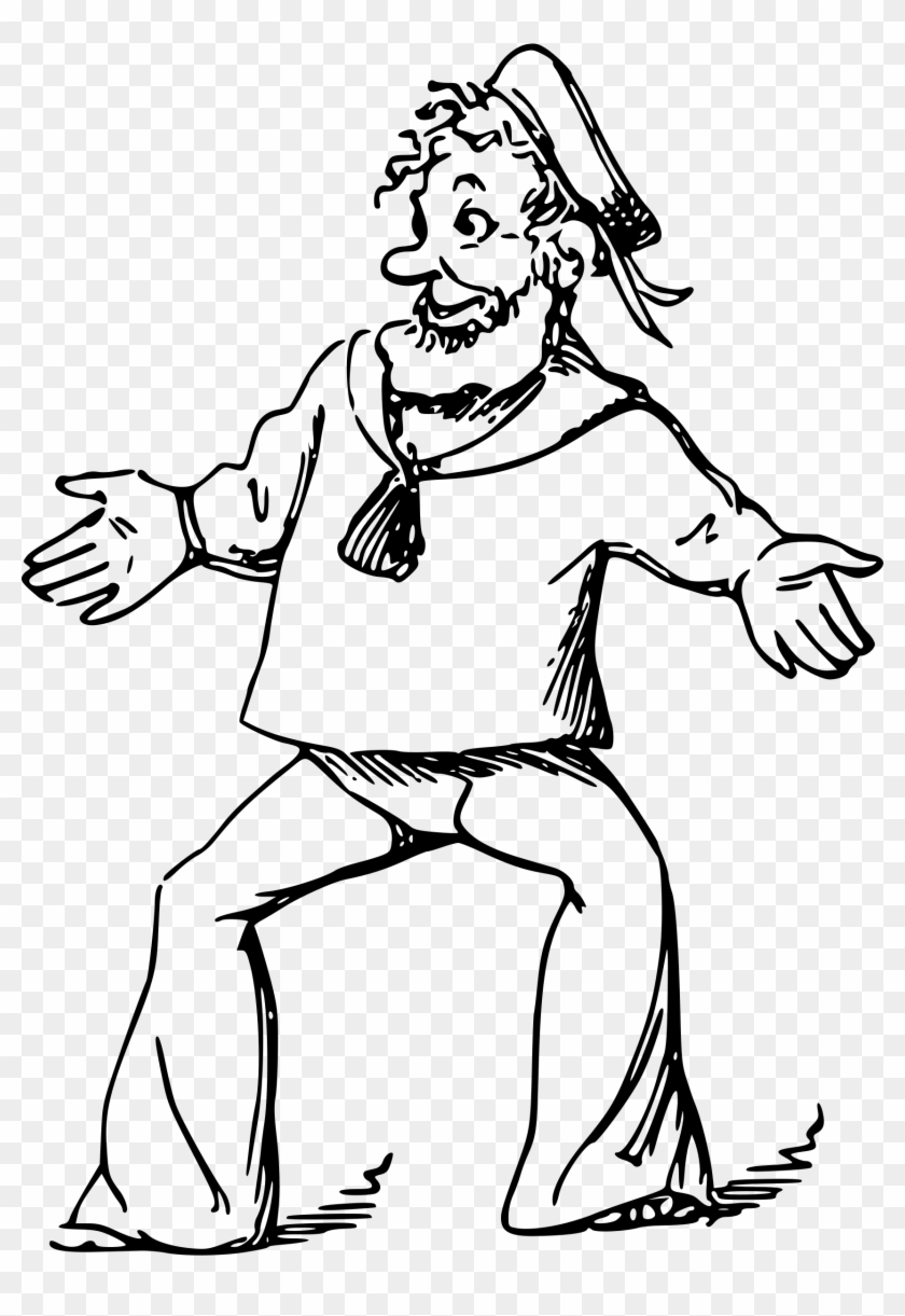 This Free Icons Png Design Of Comic Character 75 - Sailor Black And White Clipart Transparent Png