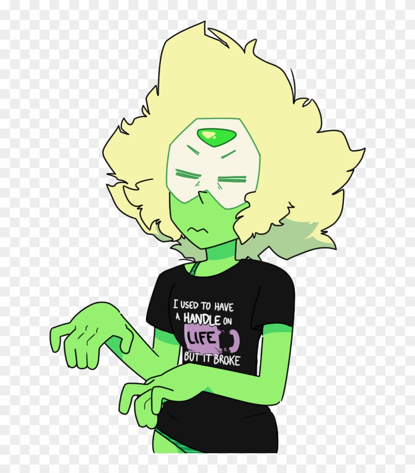 Transparent Peridot Sad - Draw Hands Steven Universe Clipart