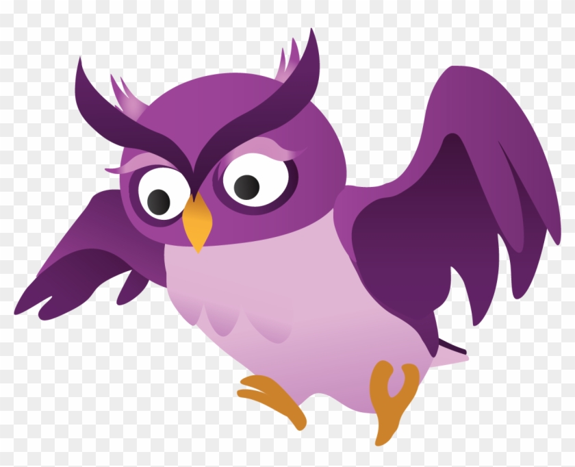 Flying Owl - Cartoon Clipart #3504623