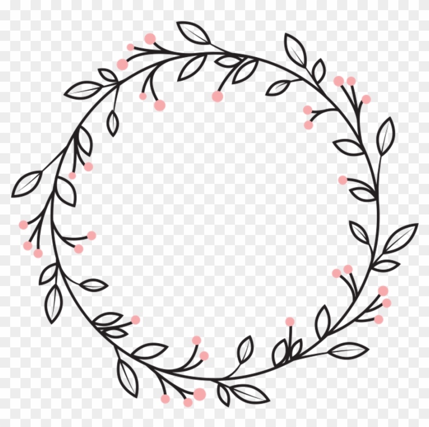 Berries Leaves Vines Wreath Swirls Decoration Icon - Circle Clipart Png Decorative Transparent Png #3504829