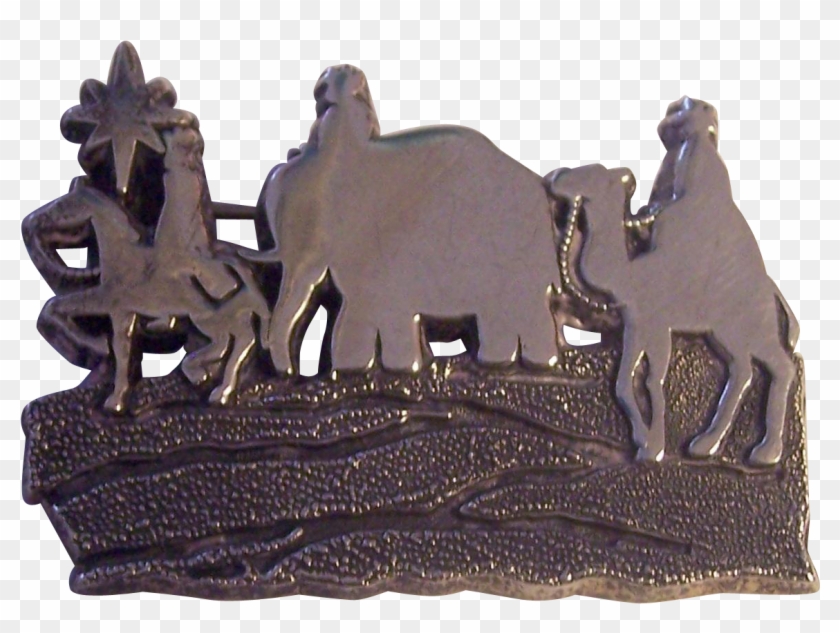 Sterling Three Wise Men Kings Mexico 925 Christmas - Working Animal Clipart #3505613