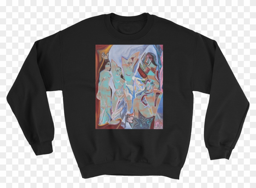 Picasso Tsol Mockup Front Flat Black - Crew Neck Clipart