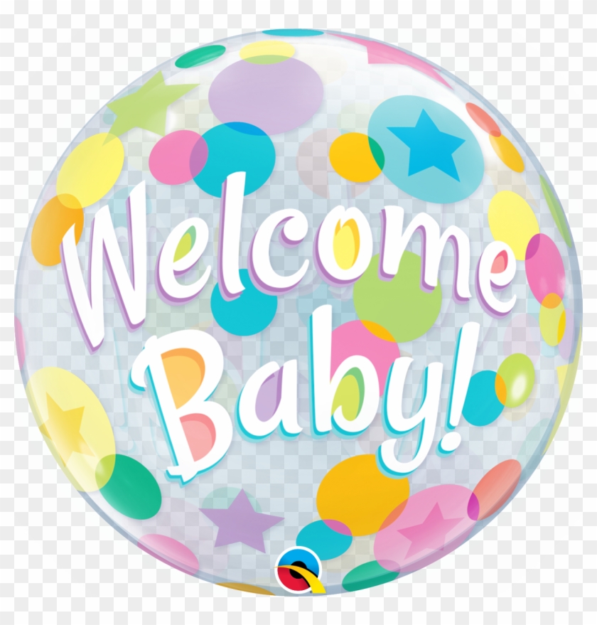 Bubble Balloon Qualatex Brilliant Party Supplies Png - Welcome Baby Balloons Clipart #3505933