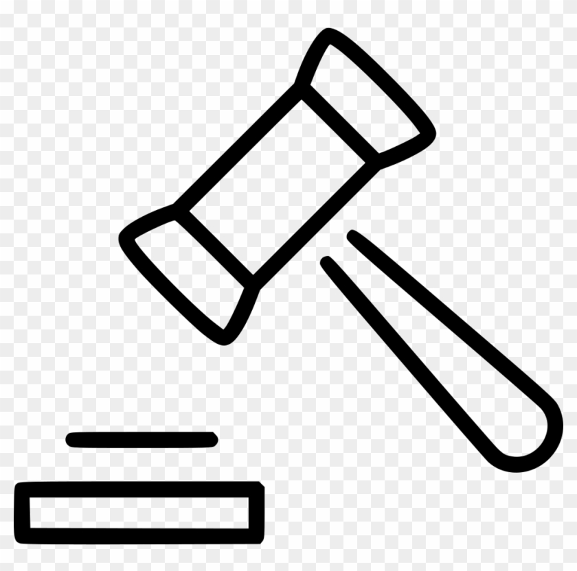Gavel White Png - Decision White Icon Clipart