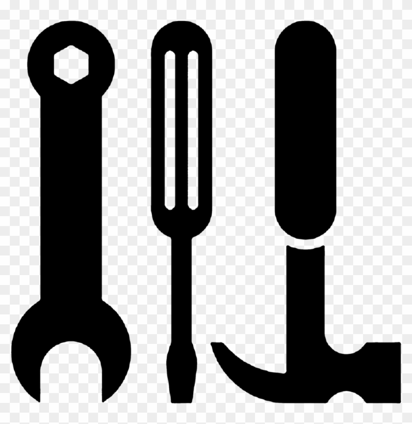 Icon Cross Work - Screwdriver Clipart Black And White - Png Download #3506226