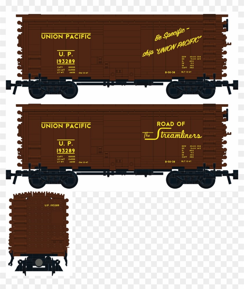 Union Pacific “ - Union Pacific 40ft Boxcar Clipart