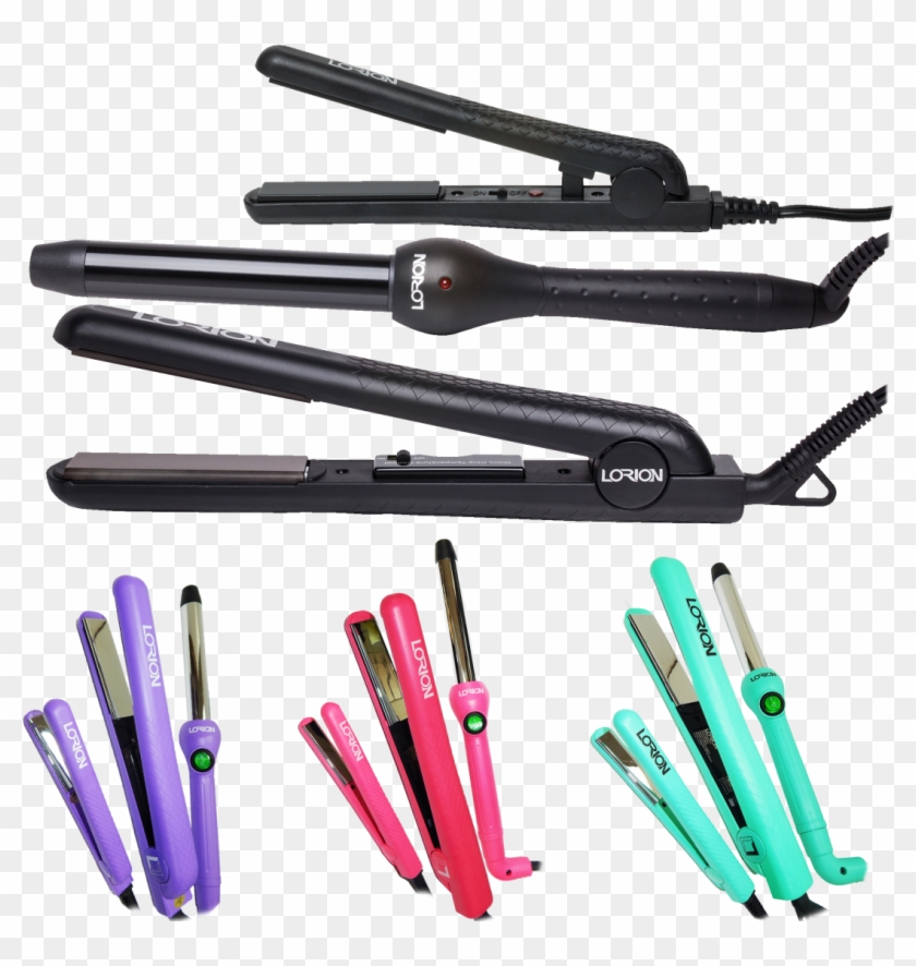 3-piece Salon Grade Hair Tool Set By Lorion With 2 - Wood Clipart