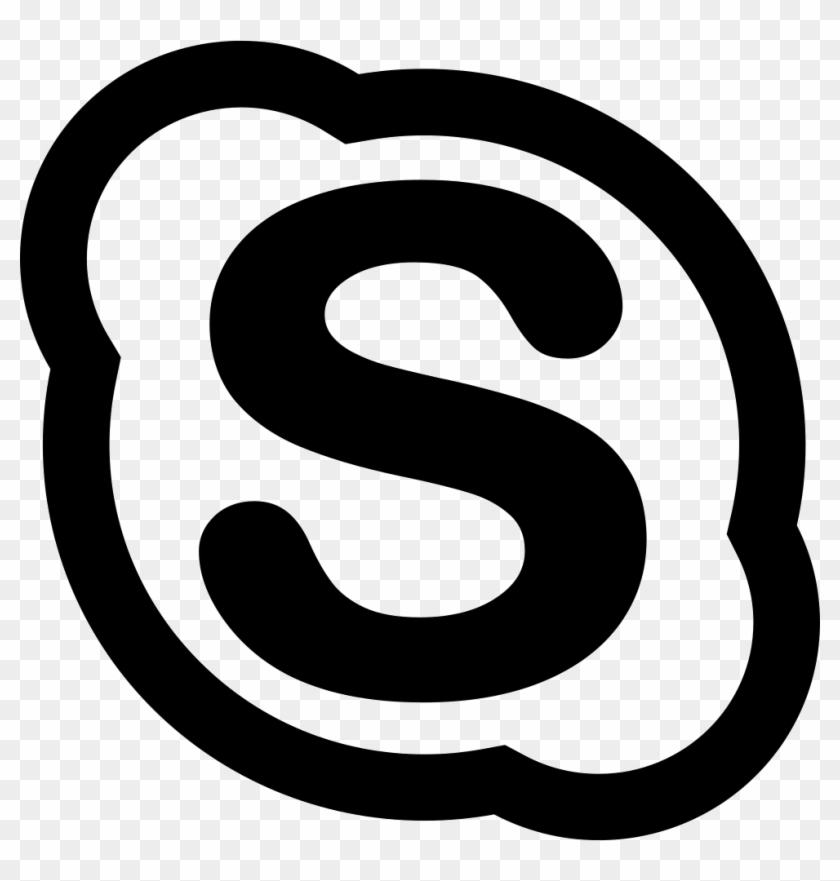 Skype Logo White Png - Skype Icon Png Black Clipart