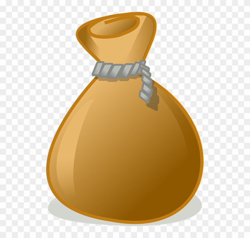 Money, Bag, Brown, Rope, Sack - Money Bag Clip Art - Png Download