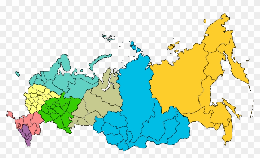 District Map - Map Of Russia Clipart #3507905