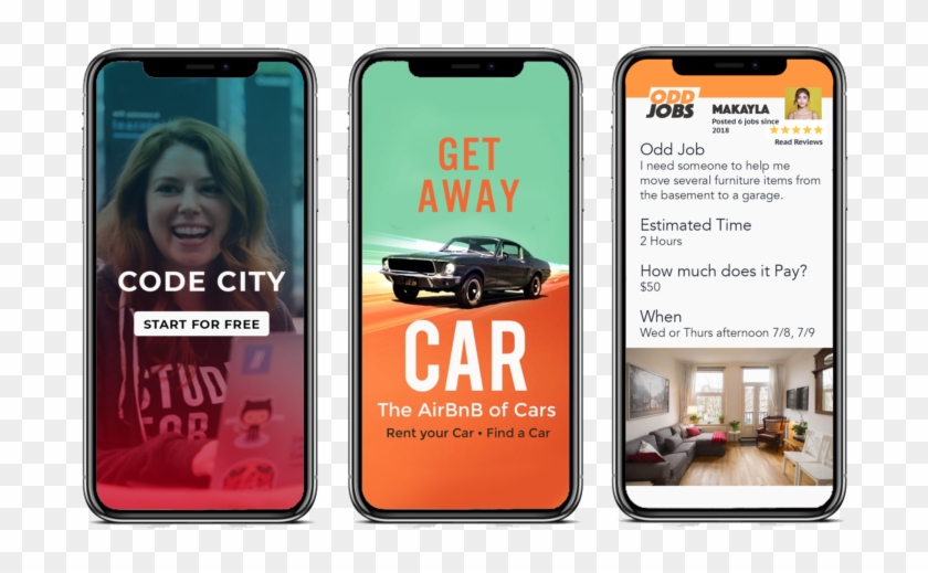 Futuristic Advertising Agency Web Mobile Design App - Smartphone Clipart