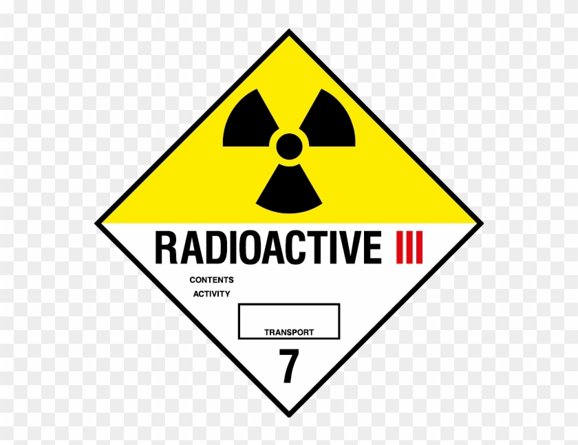 Radioactive 3 Sign - Radioactive Material Mark Clipart #3508523