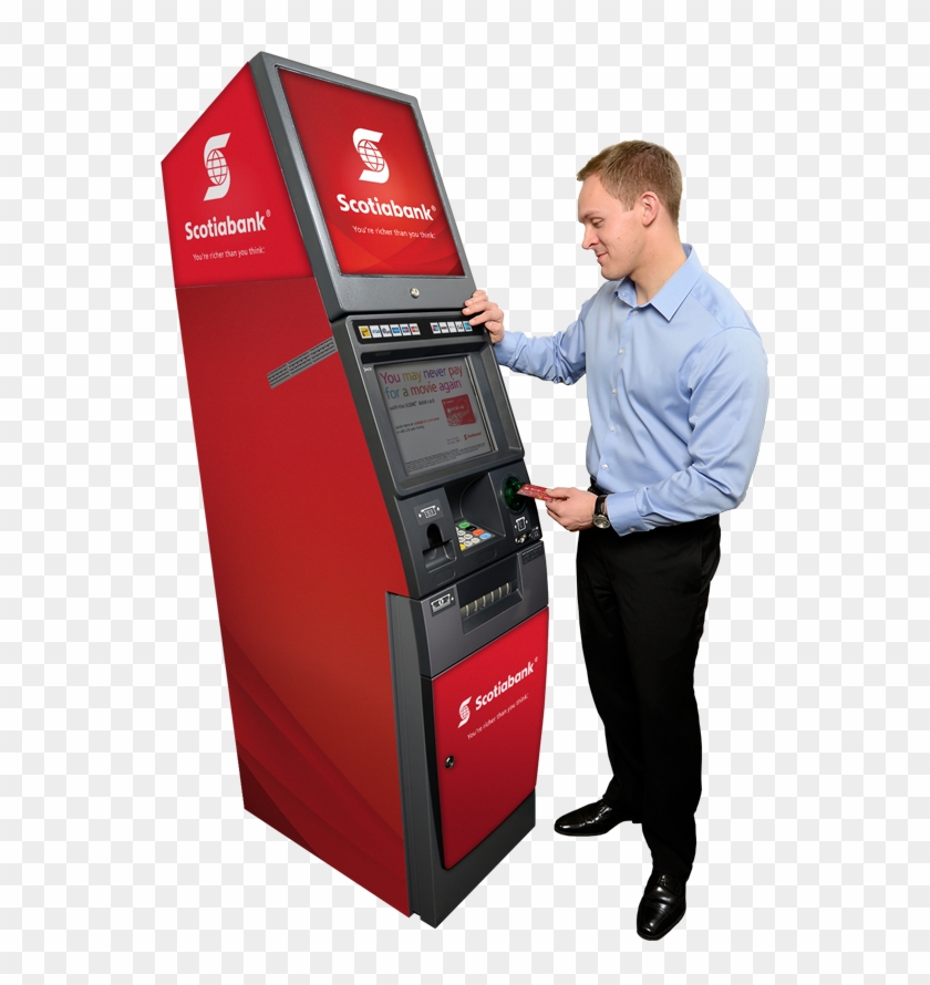 Customer Using An Atm Image - Interactive Kiosk Clipart