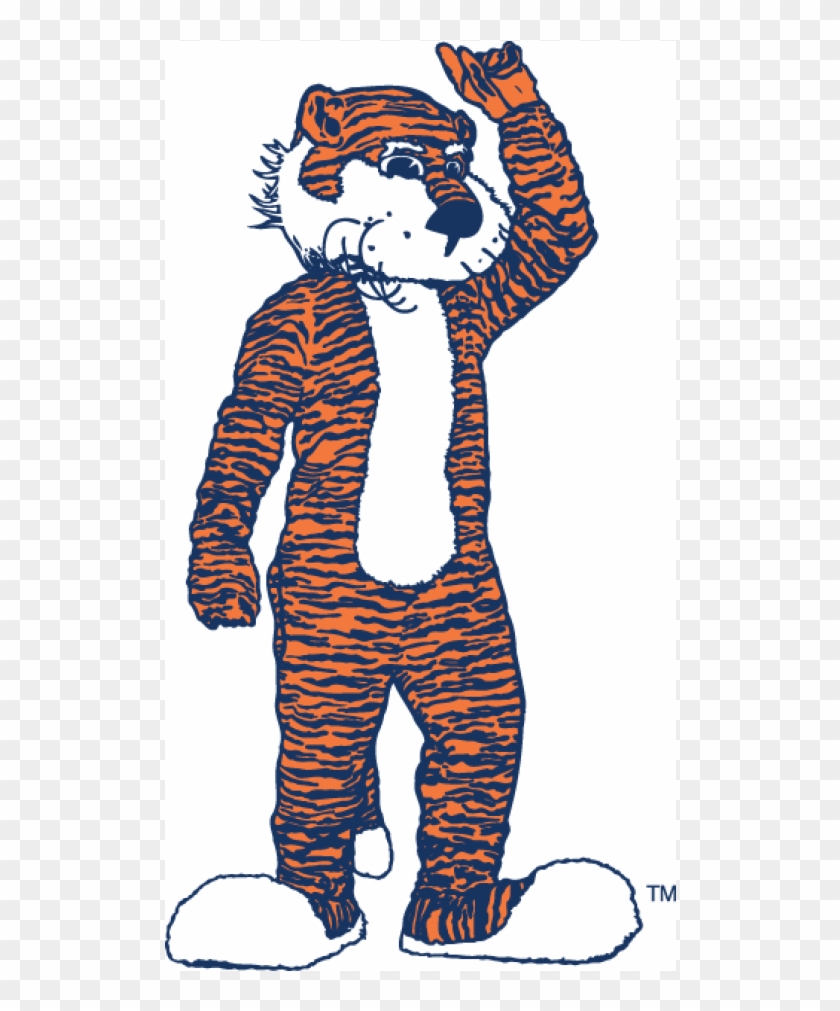 Auburn Tigers Iron On Stickers And Peel-off Decals - Aubie The Tiger Clipart #3510566