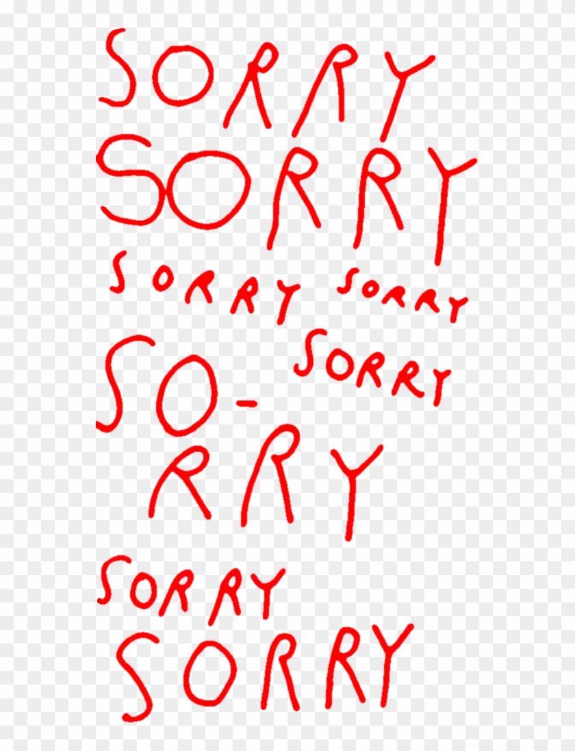 #art #sorry #handwriting #handwritten #red #quote #text - Illustration Clipart #3510962