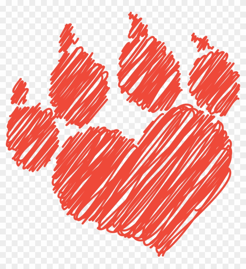 Published August 25, 2015 At - Scribbled Paw Print Clipart #3511492