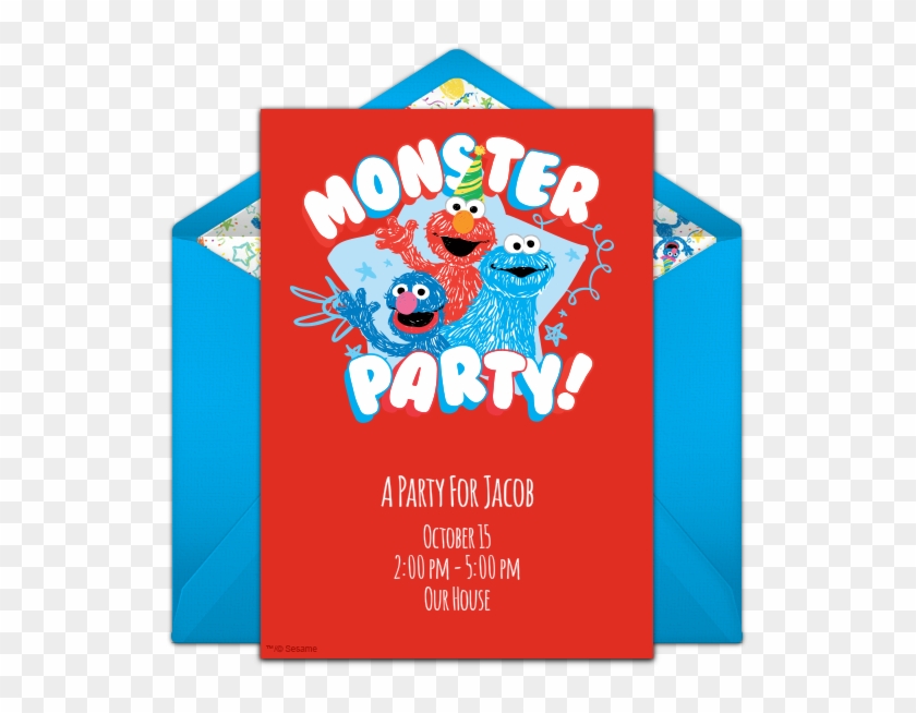 Sesame Street Scribble Online Invitation - Sesame Street Clipart