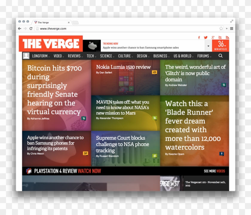 The Verge Logo And Website - Verge Clipart
