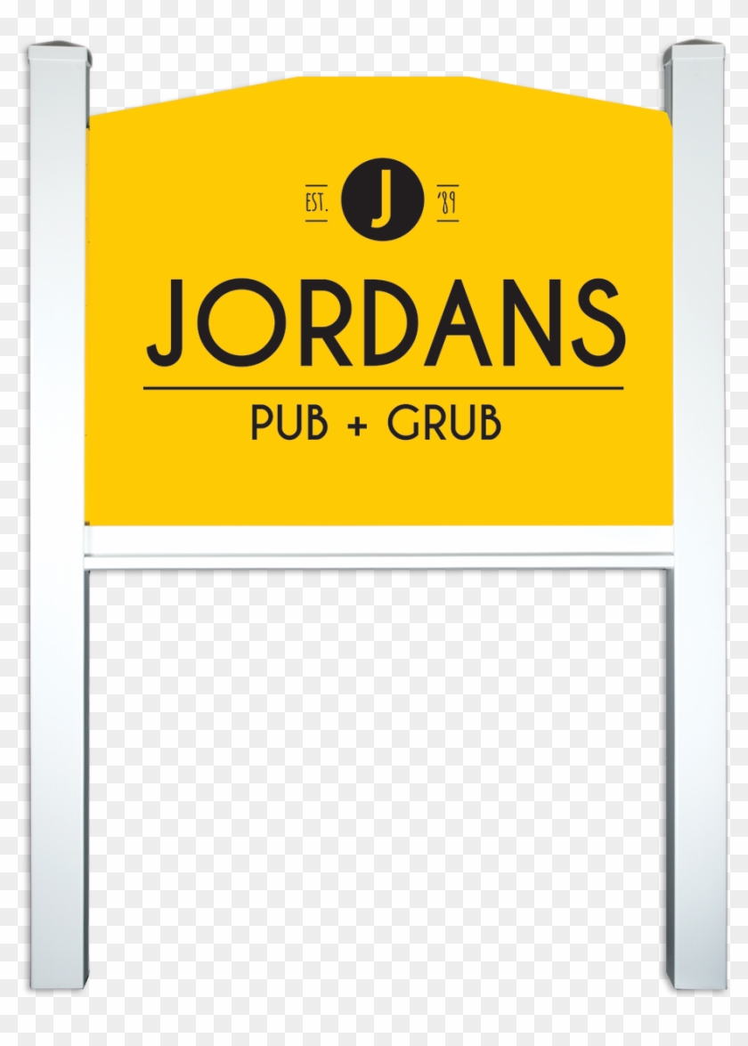 Vinyl Single Rail Frame With Flat Caps - Sign Clipart