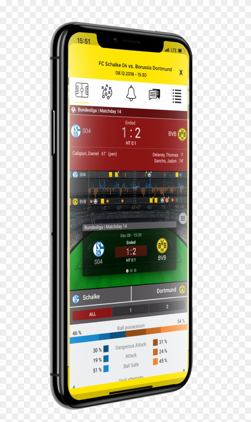 Echte Bvb Liebe In Einer App Alles Zu Borussia Dortmund - Smartphone Clipart