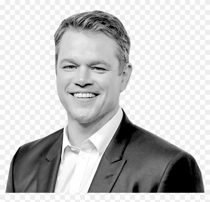 Matt Damon Black And White Clipart #3514470