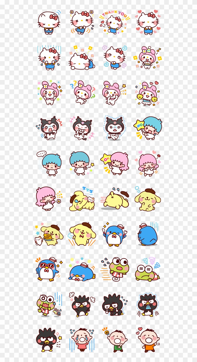 Cute Emoticons ^^ Kawaii Stickers, Cute Stickers, Printable - Sanrio Free Printable Stickers Clipart