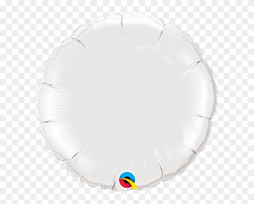 18" Circle White Foil - Qualatex Clipart #3514699