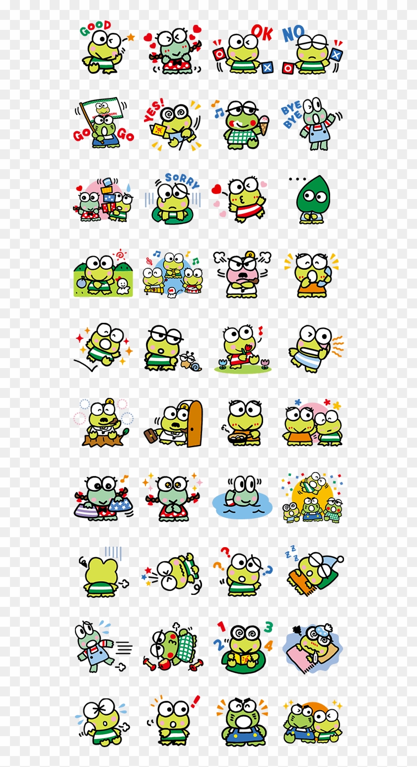 Kerokerokeroppi By Sanrio - Kemono Line Sticker Clipart