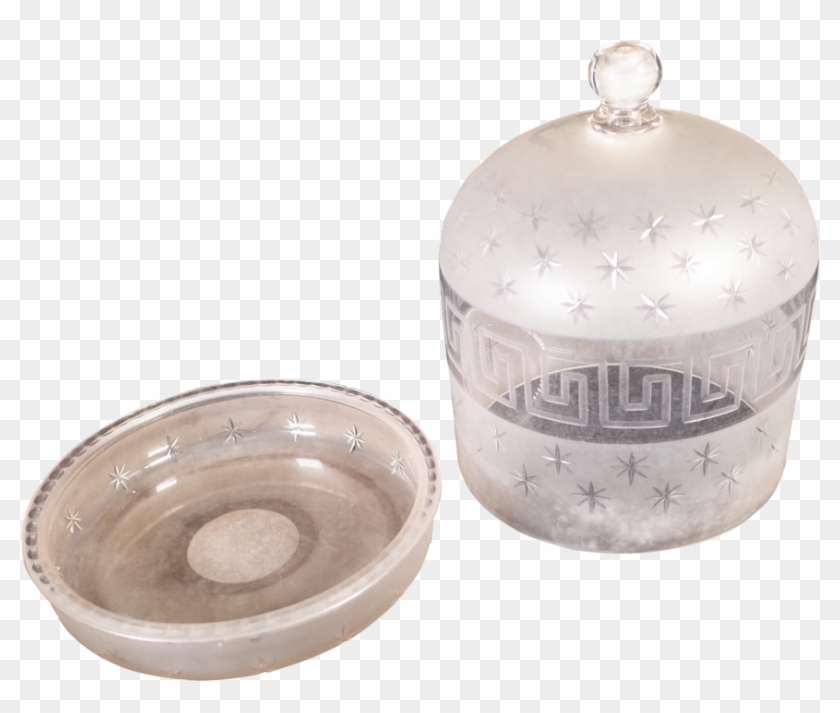 Regency Star Cut And Greek Key Etched Glass Cheese - Circle Clipart #3515280